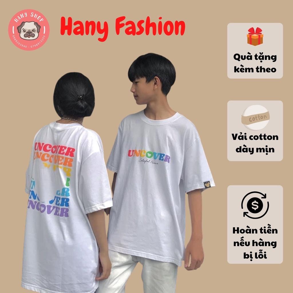 Áo thun unisex tay lỡ UNCOVER BAISIC VERSION 2 COLORFUL POWER || Hany shop