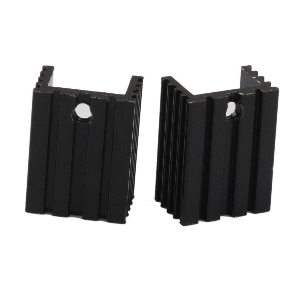 10pcs Black 20x15x10mm Aluminum Heat Sink Cooling Fin for TO-220 Triode IC