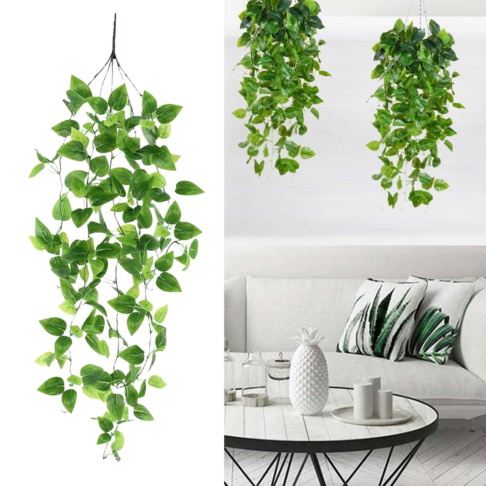 Simulation Rattan Leaves Fake Plants for Hanging Wedding Decor