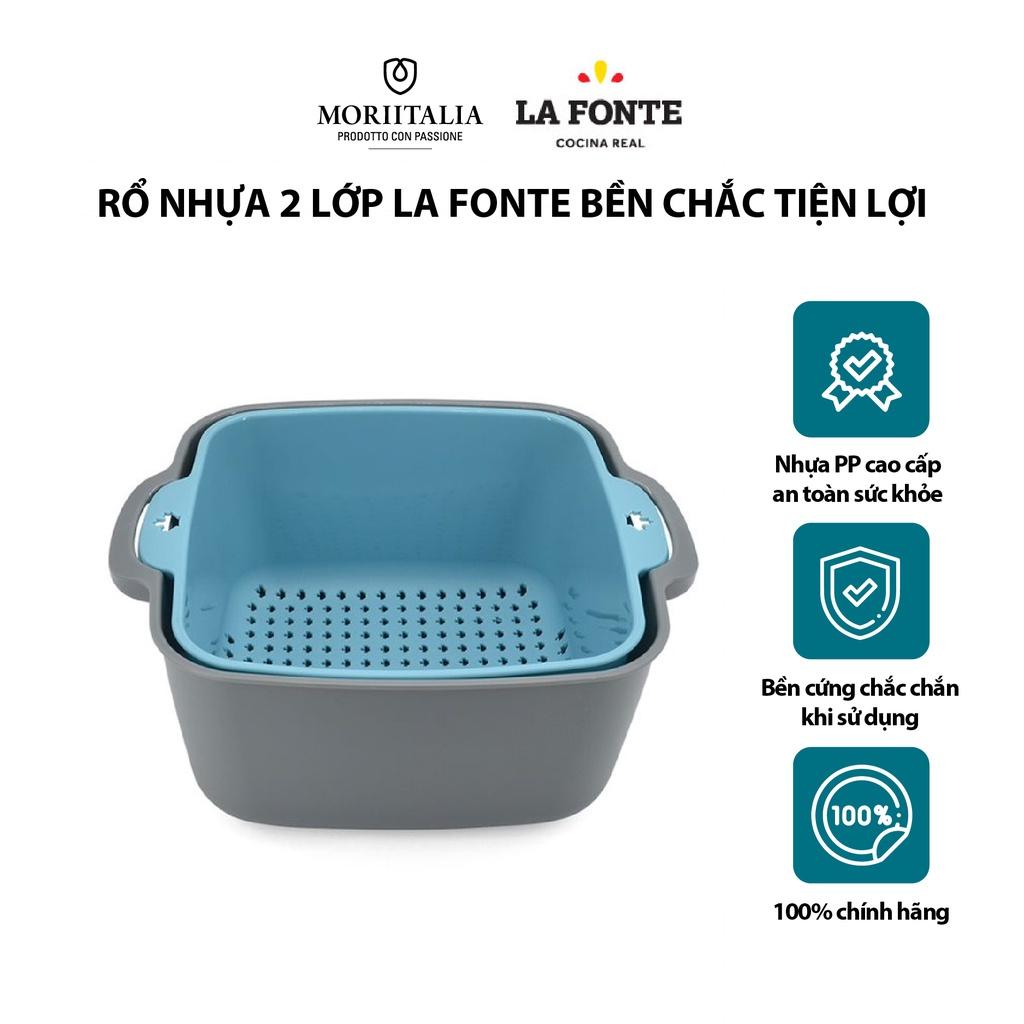 Rổ nhựa 2 lớp La Fonte bền chắc tiện lợi 006781