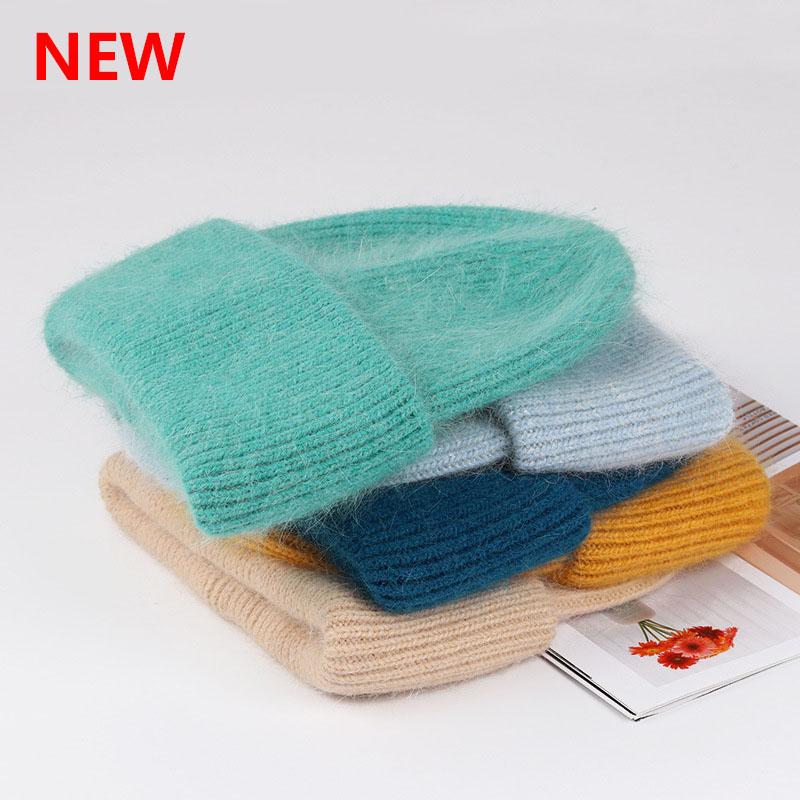 2021 Mới Thời Trang Thu Đông Cài Tóc Hình Nón Ấm Sọc Beanies Nón Thường Ngày Cho Nữ Trưởng Thành Cashmere Dệt Kim Bò Nón