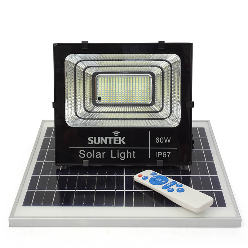 Đèn Pha Năng Lượng Mặt Trời SUNTEK LED Solar Light 60W - Hàng Chính Hãng