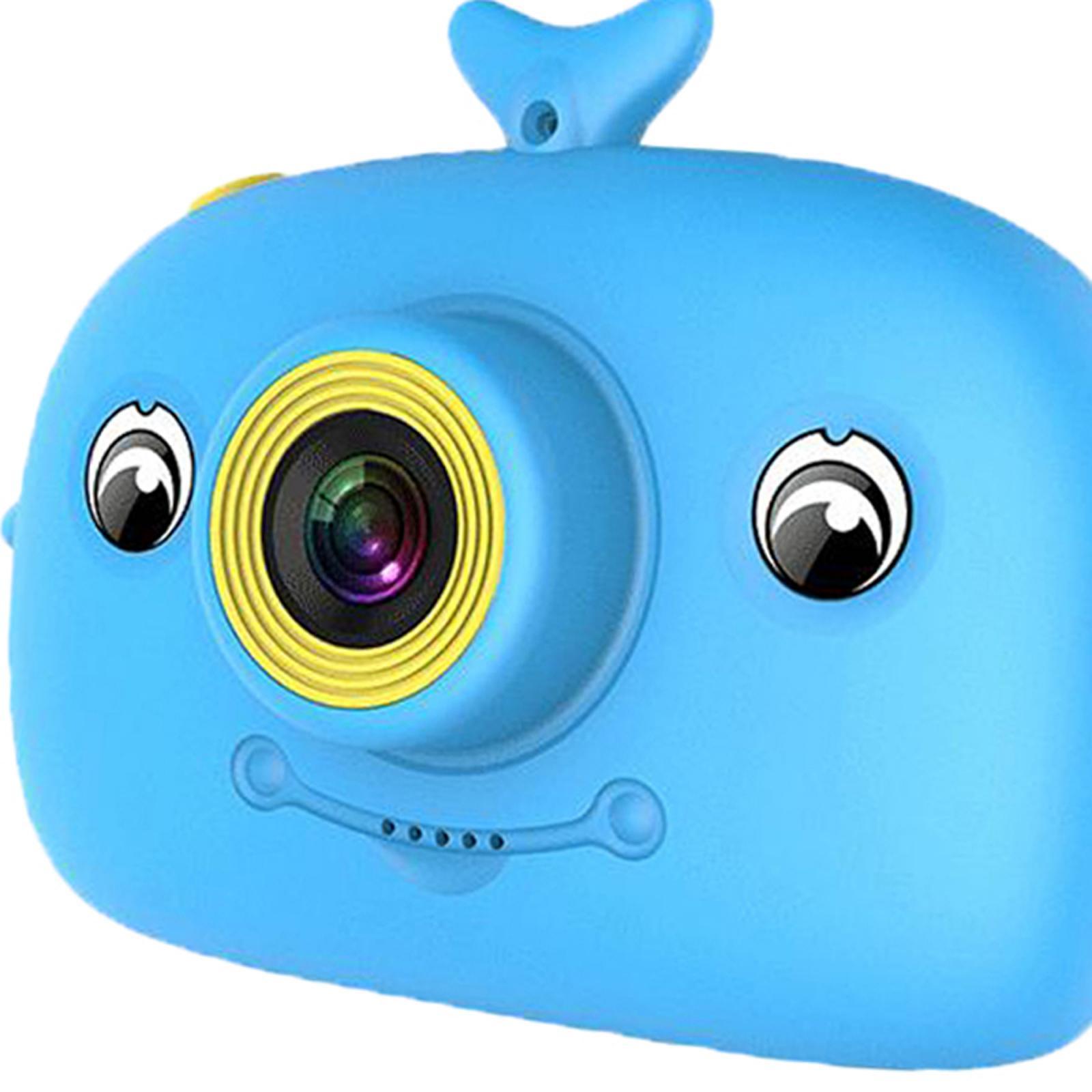 1080P 2.0 Inch Compact Digital Camera For Kids Gift Toys Blue Dual Lens