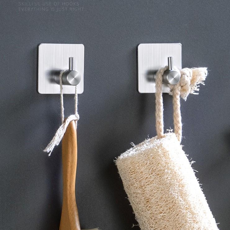 Móc treo đồ đa năng INOX 304 Dán tường gạch men keo 3M siêu chắc