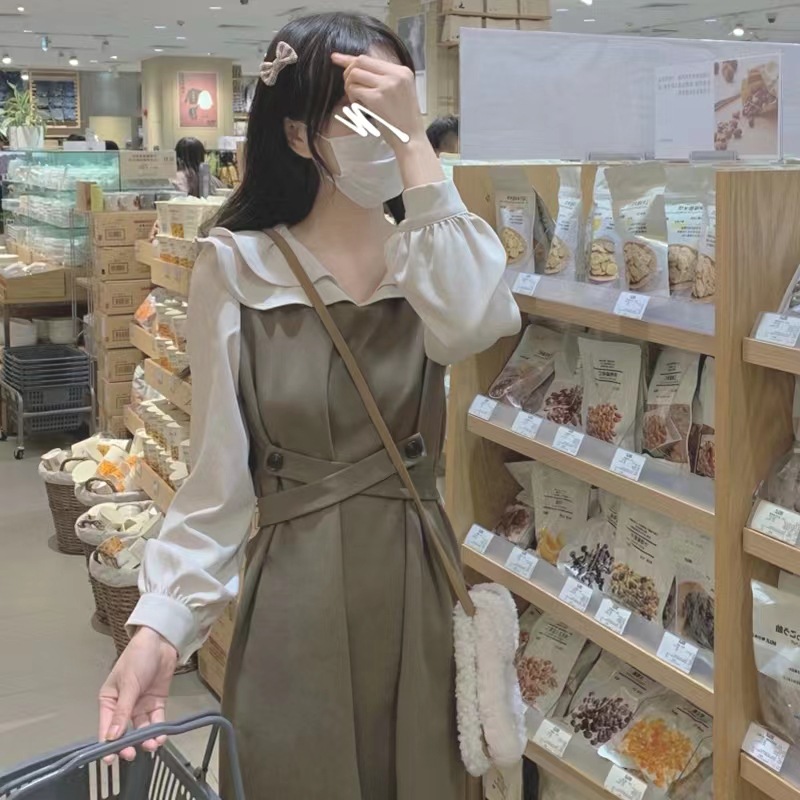 Đầm Suông Chữ A Dài Quá Gối Phong Cách Pháp Tiểu Thư Cổ Áo Cách Điệu Sica3