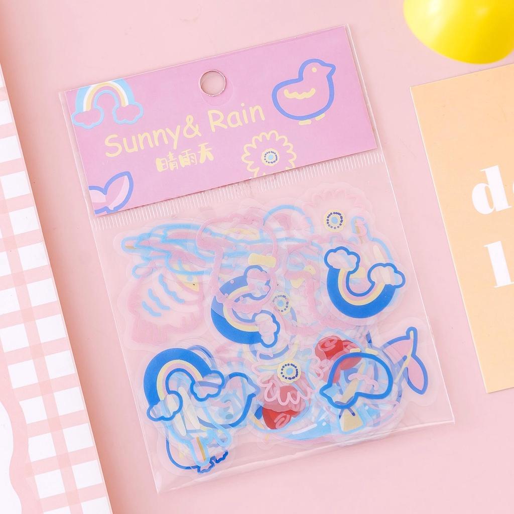 Túi Sticker Classy  dễ thương, hình dán trang trí laptop, điện thoại, tập, sổ, bình nước nhiều họa tiết PK1323