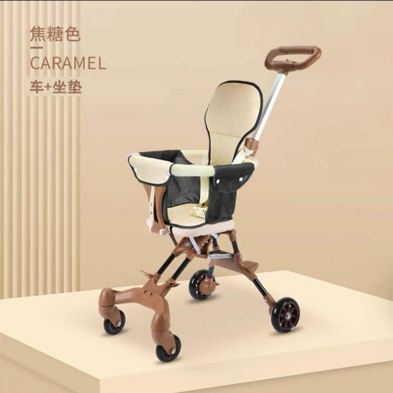 Xe Đẩy gấp gọn Màu vàng , Nâu, Xe đẩy Siêu Thị Cho bé Đảo 2 chiều tiện lợi nhiều màu sắc siêu dễ thương . TVTV
