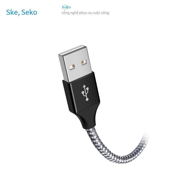 Phong cách mới nhất Xike X2 phù hợp với cáp sạc USB hợp kim kẽm 2m Android Type-C sạc nhanh