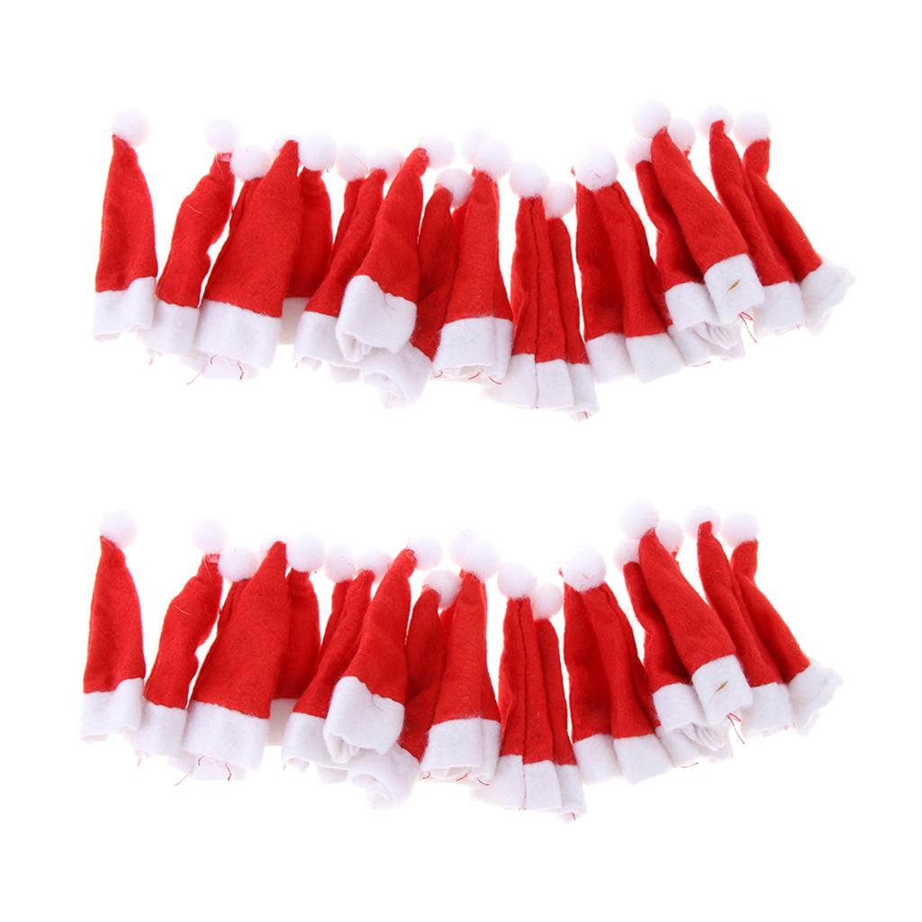Phép Lạ Chiếu 40 Pcs 3.4 Mini DIY Giáng Sinh Lollipop Kẹo Nón Bé Búp Bê Hàng Thủ Công