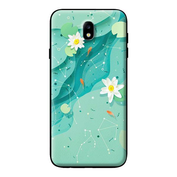 Ốp in cho Samsung Galaxy J7 Plus  Họa Tiết Nền Xanh - Hàng chính hãng