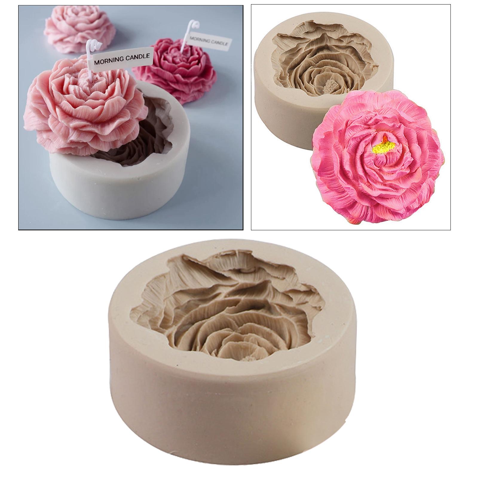 Rose Flower Mold DIY Candle Mould Clay Craft Candy Chocolate Making Tool