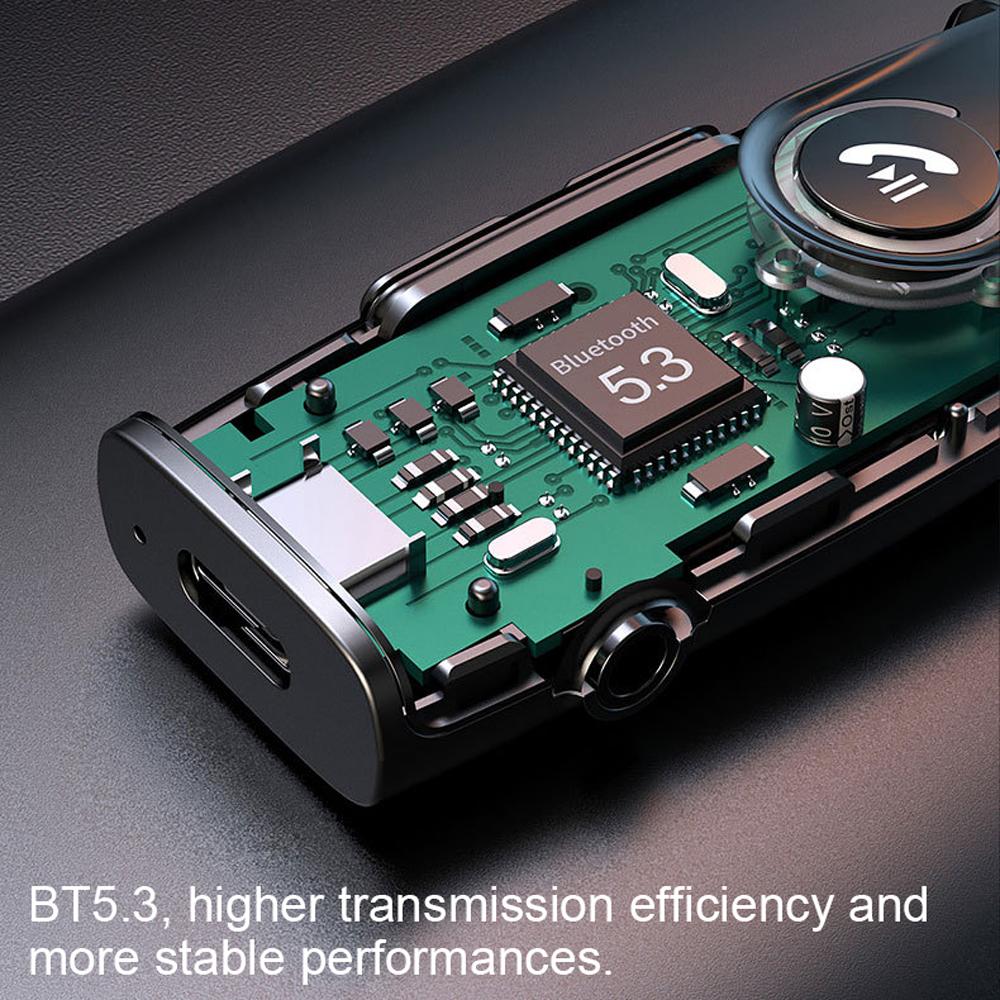 Small Size 3.5mm Car Wireless Audio Receiver Convenient Auto BT Audio Receiver Portable Car Driving Handsfree Call Car AUX Accessory
