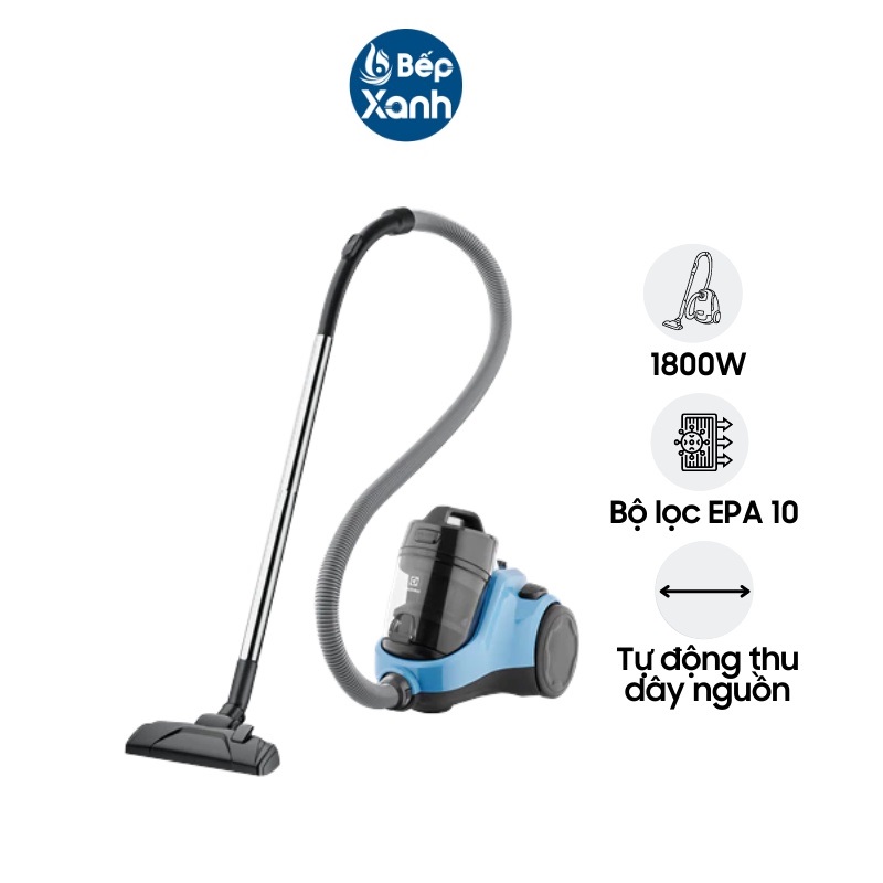 Máy hút bụi Electrolux EC31-2BB - Hộp chứa bụi 1.8L - Hàng Chính Hãng