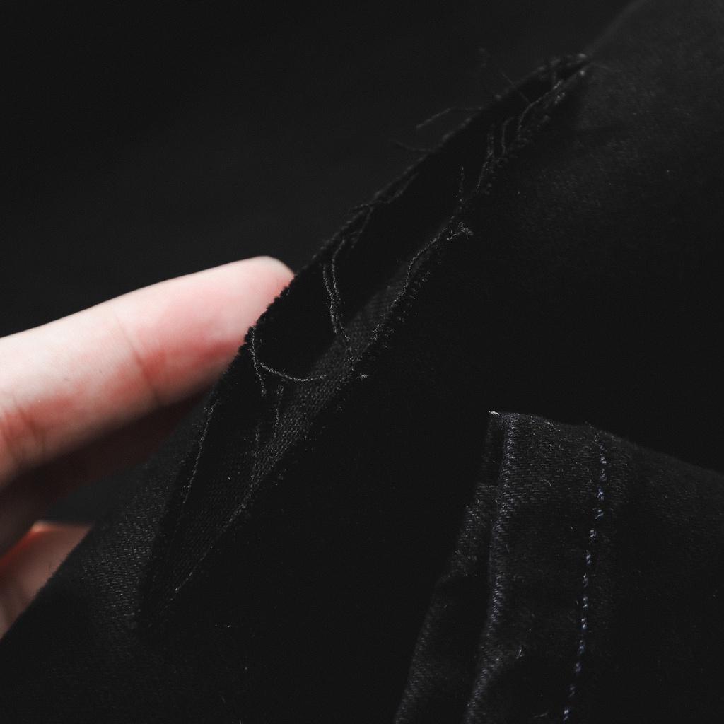 Quần jean đen rách gối và đen trơn form slimfit - Quần jeans nam cao cấp 201014 | LASTORE MENSWEAR