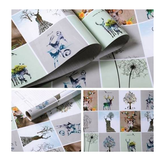 Combo 3 mét giấy dán bếp, decal dán bếp tráng nhôm NAI BẮC ÂU khổ 60cm có keo sẵn