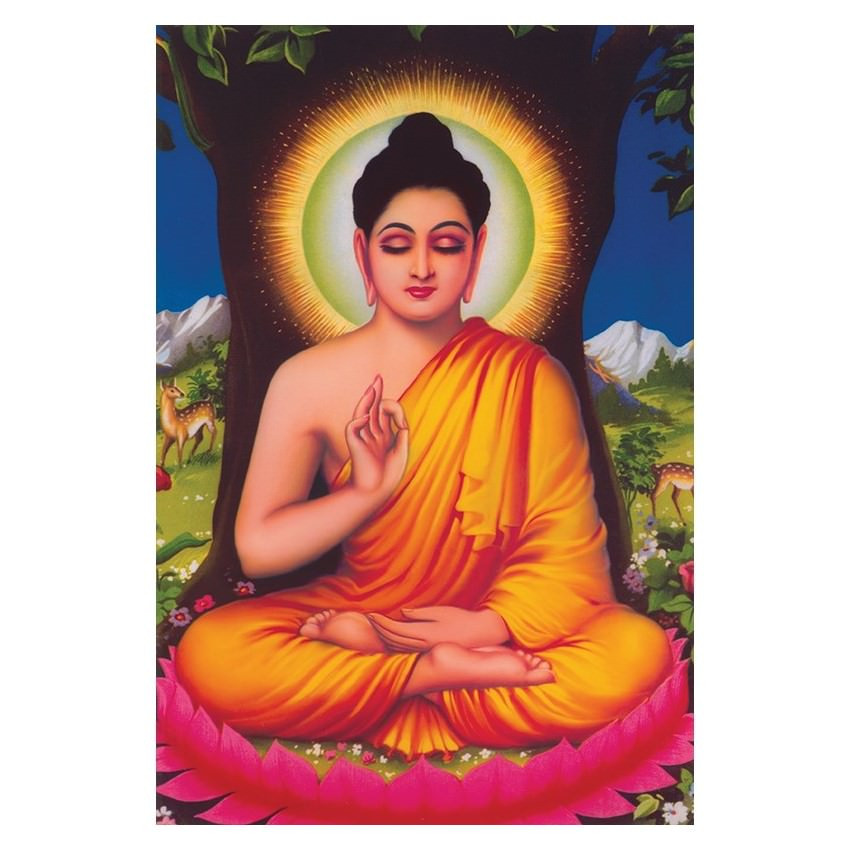 Phật thích ca mâu ni, adida phật treo tường trang trí nhà cửa hiện đại, Tranh Phật Giáo Thích Ca Mâu Ni Phật 2483