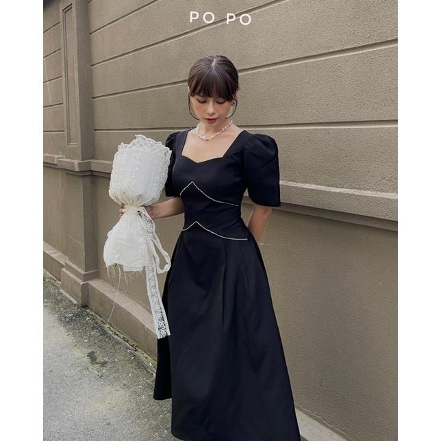 LALITA DRESS váy đá cổ vuông