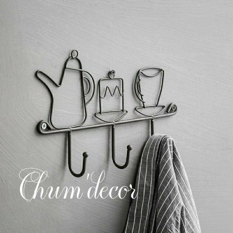 Bộ móc treo trang trí, decor phòng bếp