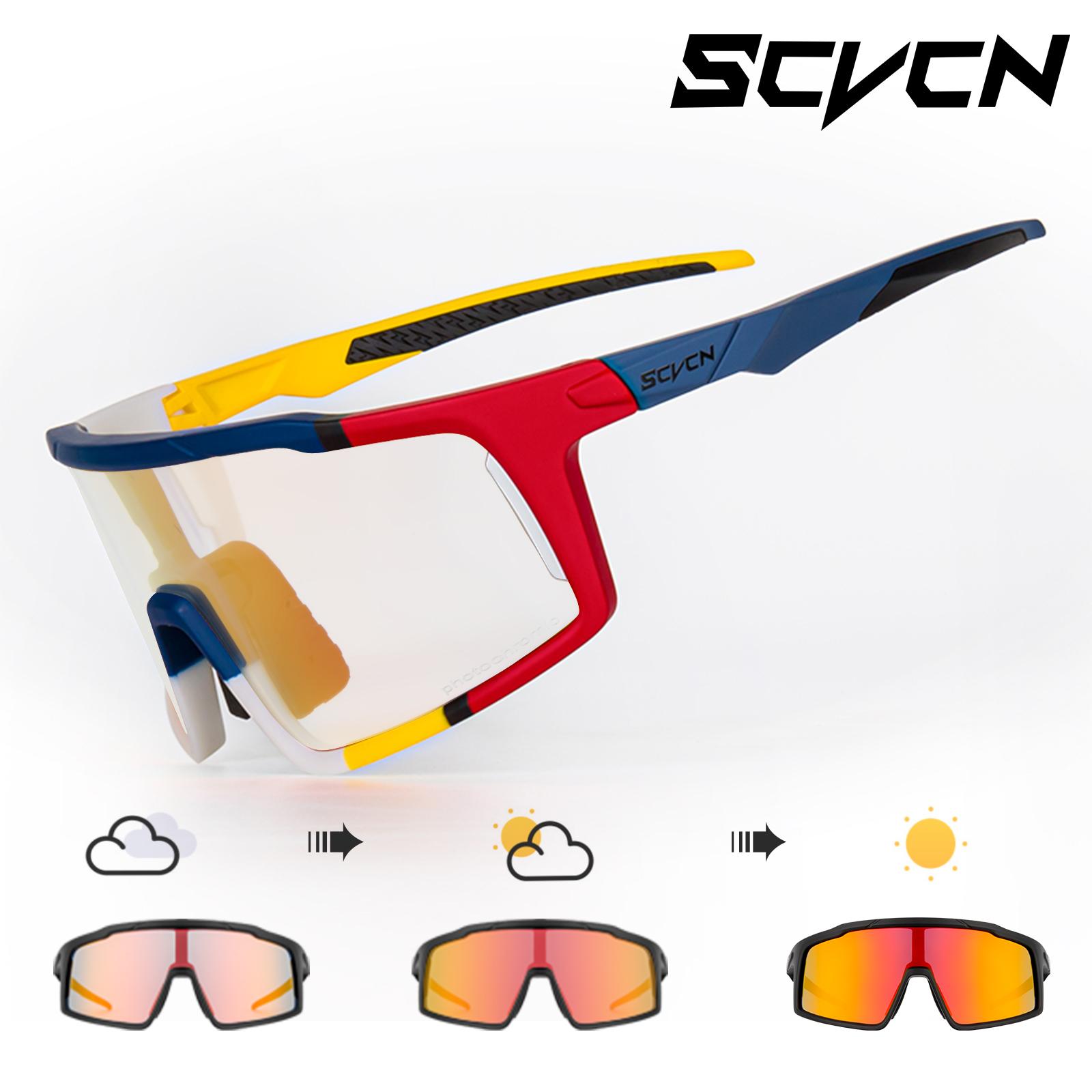 Đỏ Kính Photochromic Xe Đạp Kính Xanh Thể Thao Kính Mát Nam MTB Xe Đạp Đường Trường Kính Mắt Nữ Kính Đi Xe Đạp Đua Xe Color: 02