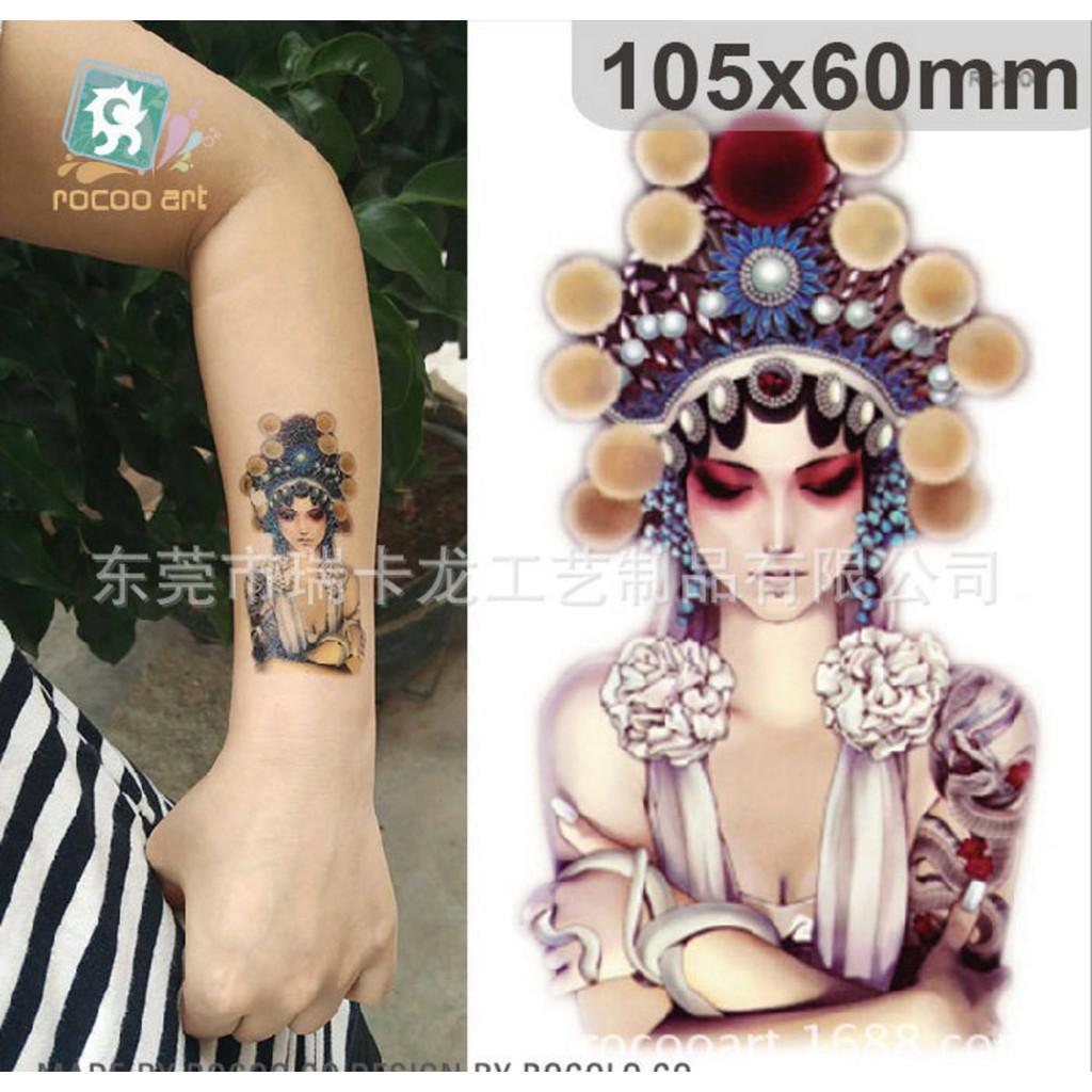 Hình xăm dán noel tattoo giáng sinh thiên thần+ hươu sao 10x6cm