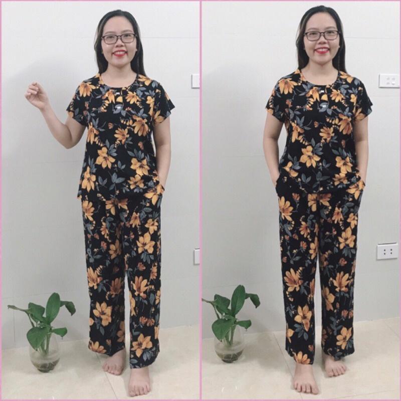 BỘ LANH ANH THƯ QUẦN DÀI TAY CỘC TRUNG NIÊN, BỘ MẶC NHÀ CHO MẸ CHO BÀ