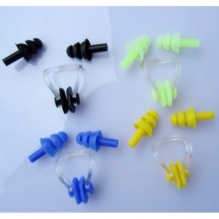 Bộ kit đi bơi bịt tai và bịt mũi  chất liệu Silicon cao cấp ( Giao màu ngẫu nhiên )