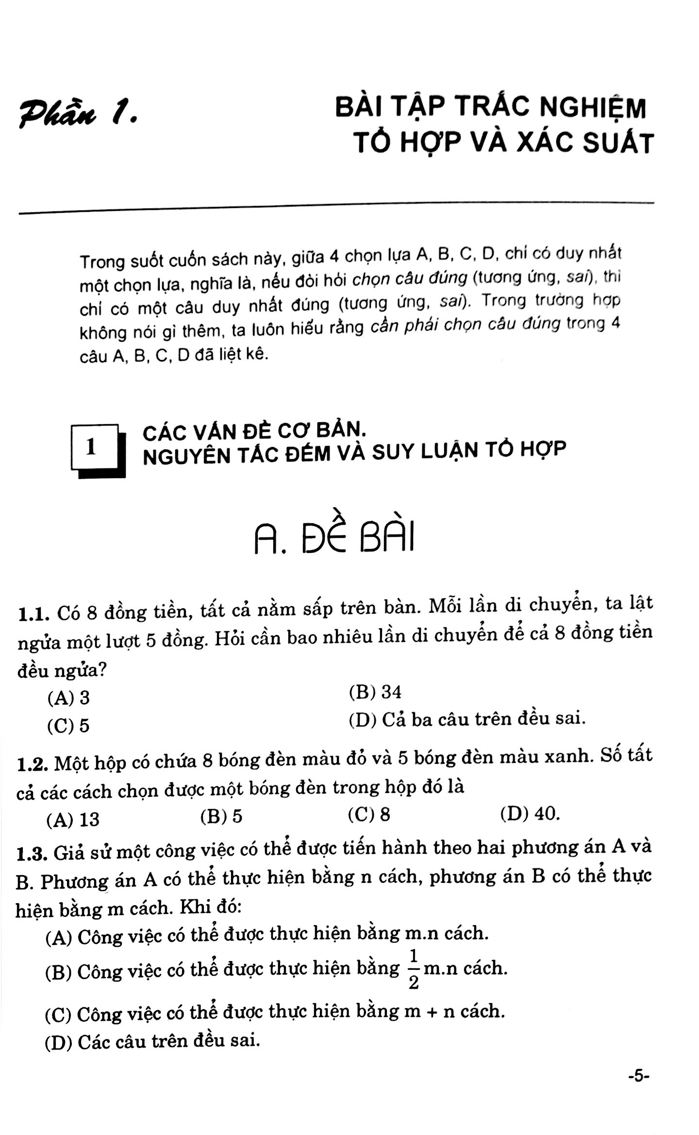 Tuyển Chọn Các Bài Toán Trắc Nghiệm Khách Quan Tổ Hợp Xác Suất Tích Phân Và Số Phức