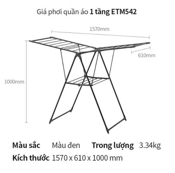 Giá Phơi Quần Áo Lock&Lock ETM542 -