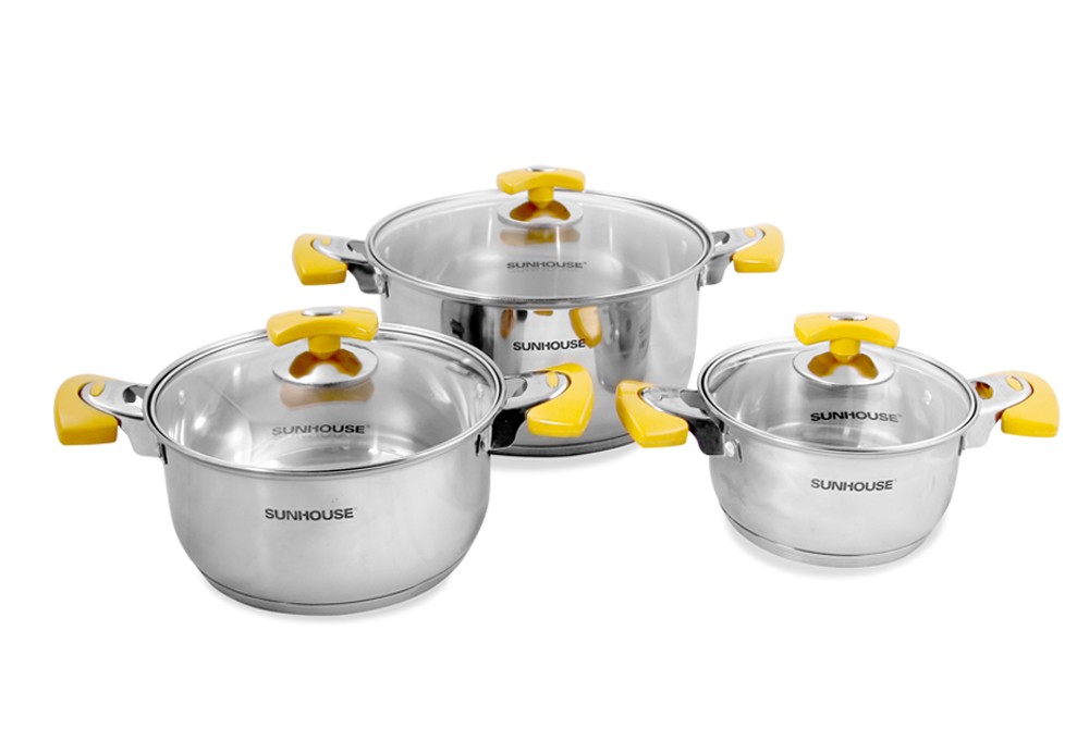 Bộ Nồi Inox 5 Đáy Sunhouse SH787 - Hàng chính hãng