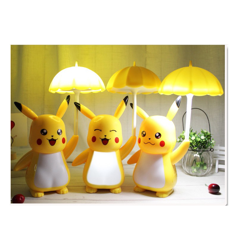 Đèn sạc Pikachu siêu dễ thương 3 chế độ sáng Tặng Kèm Bộ 3 bút bi nước cao cấp