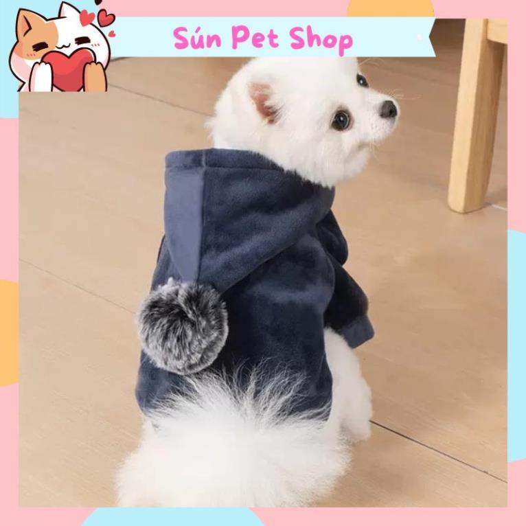 Áo Hoodie nhung cao cấp cho thú cưng - Áo cho chó mèo mùa đông