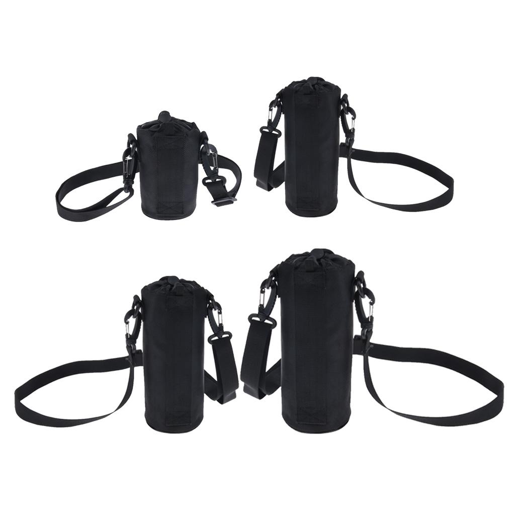 Oxford Sports Water Bottle Sleeve Holder Bag Shoulder Strap Pouch