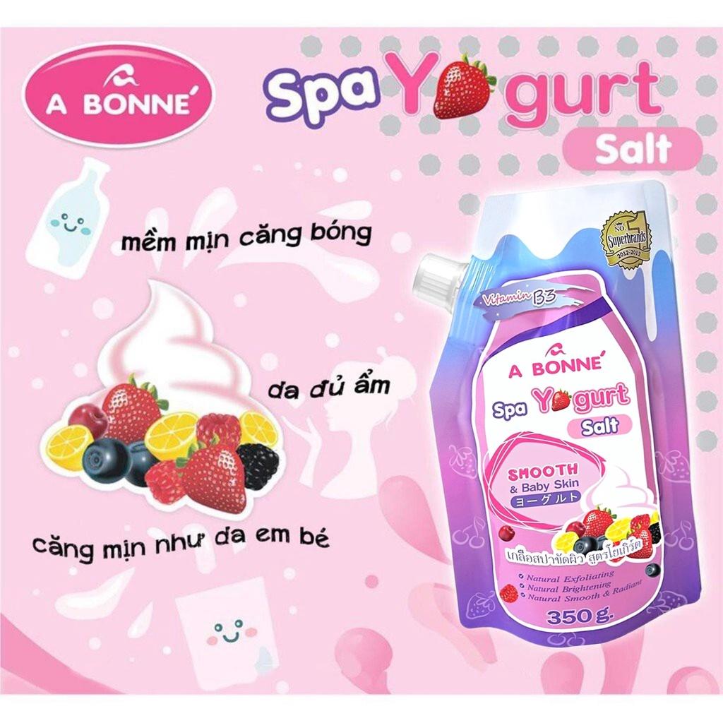 Muối Tắm Sữa Chua A Bonne Tẩy Tế Bào Chết Body Và Da Mặt Spa Yogurt Salt Thái Lan 350gr