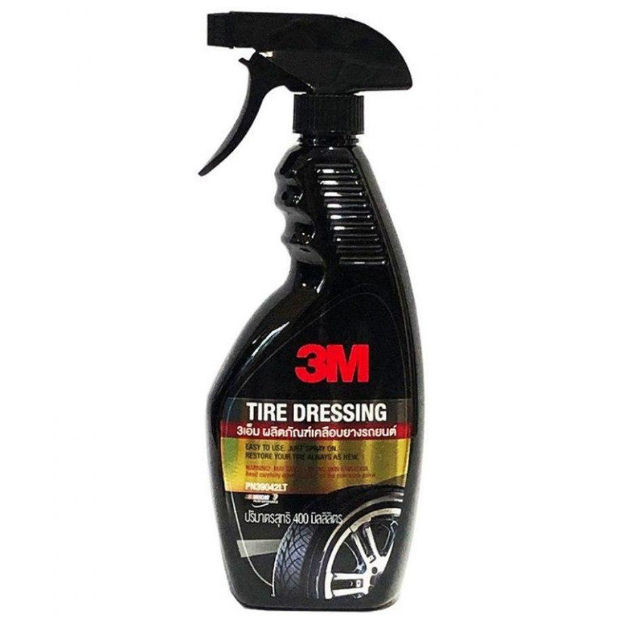 Chai Xịt Chăm Sóc Lốp Phục Hồi Cao Su 3M Tire Dressing PN39042LT (400ml) - Đen