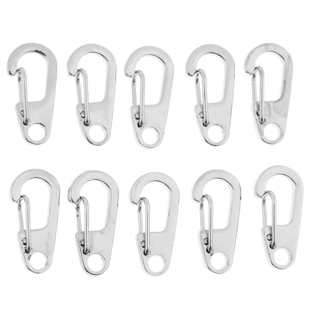 20Pcs Mini Alloy Key Buckle Snap Spring Clip Hook Carabiner Keychain Keyring 26mm for Backpacking, Camping, Hiking, Cycling, Fishing, Kayaking