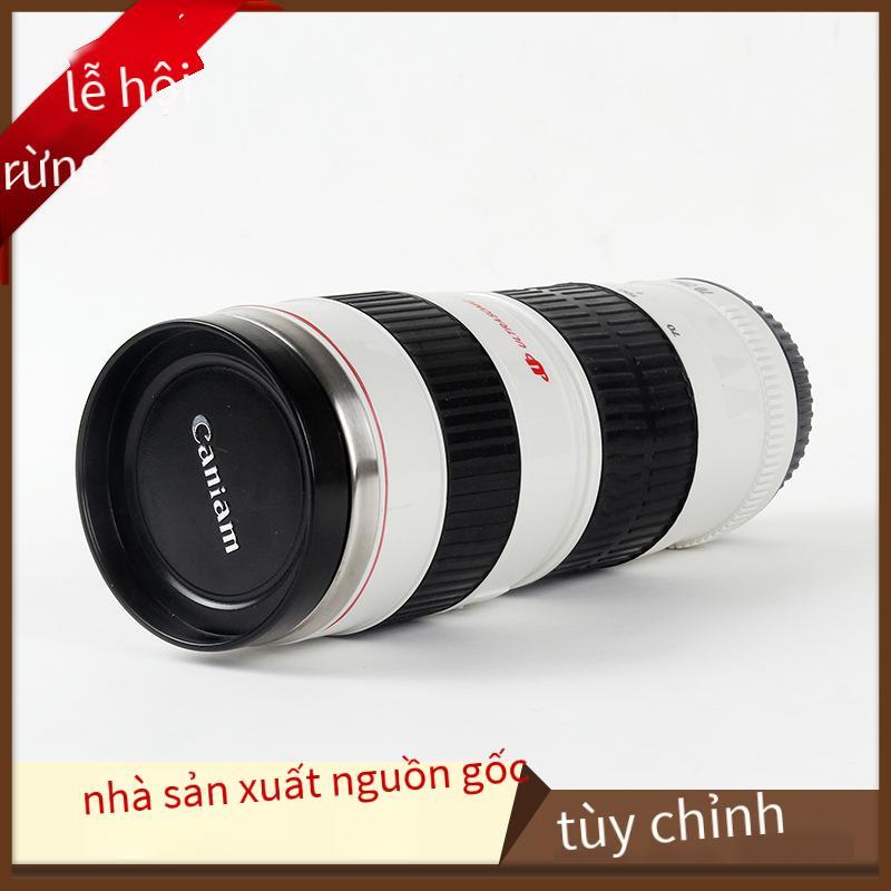 Giao hàng nhanh cốc nhỏ màu trắng thế hệ ống kính máy ảnh 70-200mm cốc cốc du lịch ngoài trời sáng tạo có thể in logo