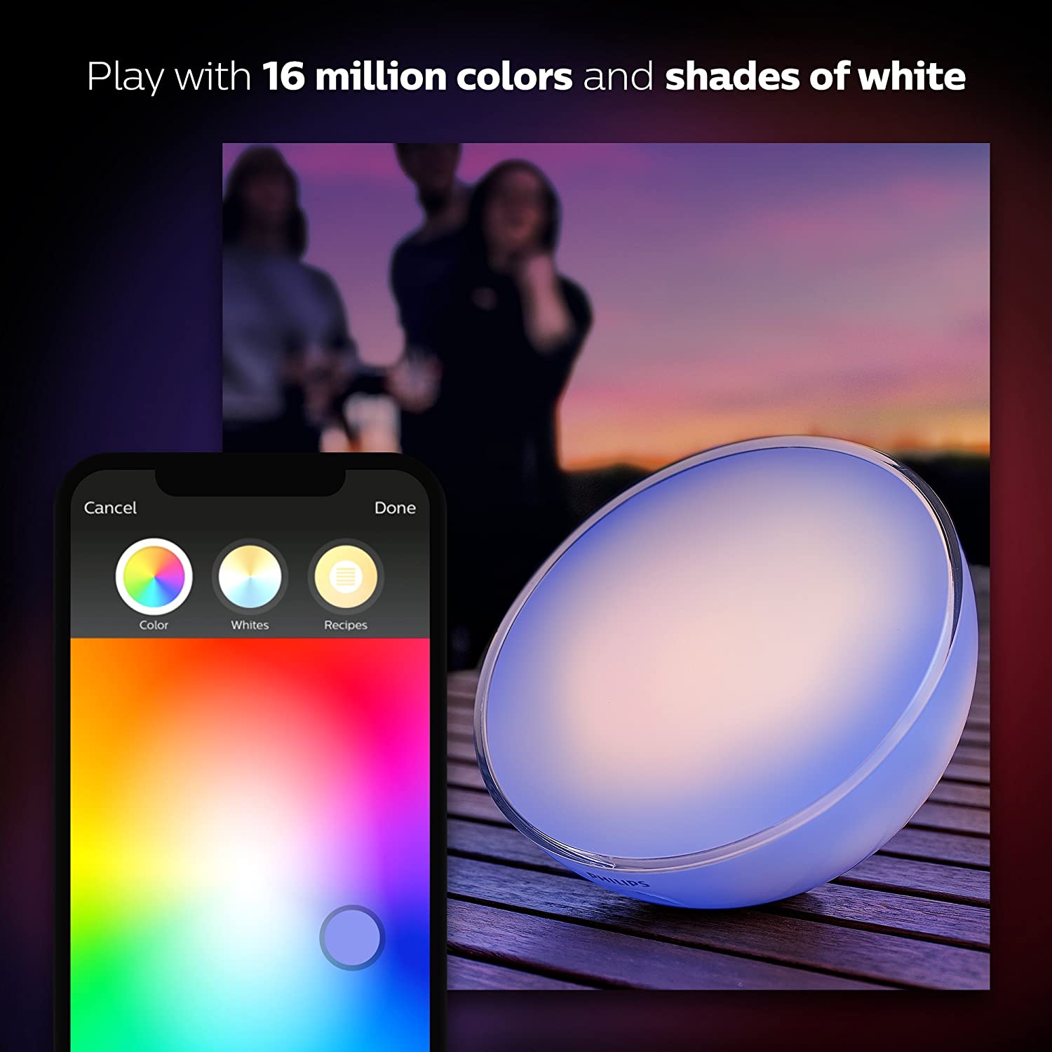 Đèn bàn thông minh Philips Hue Go Portable Color Ambiance Bluetooth