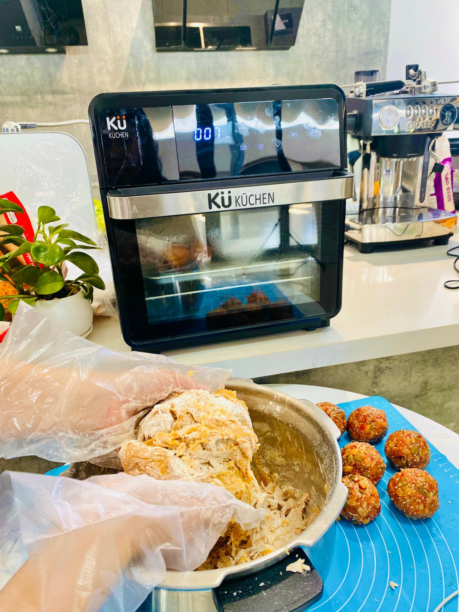 Nồi Chiên Không Dầu Kết Hợp Nồi Hấp - KUCHEN ĐỨC -  KU PCL2228 - 15 Lít - Hàng chính hãng.