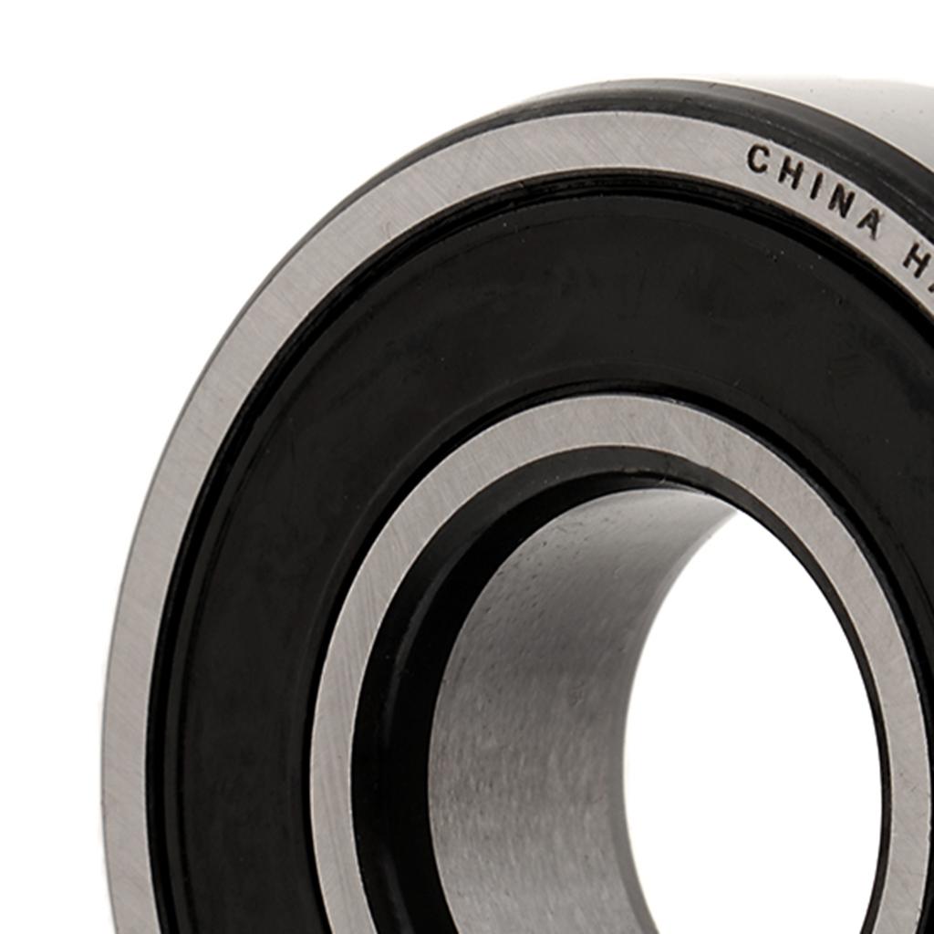 Deep Groove Ball Bearing Silver Black Metal Keyless Drill Chuck Tool Miniature Bearings, Double Rubber Sealed and Pre-Lubricated