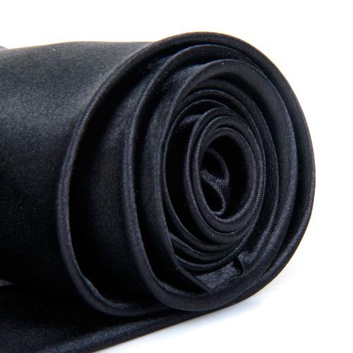 9xSolid Color Satin Neck Tie Necktie for Men - Black