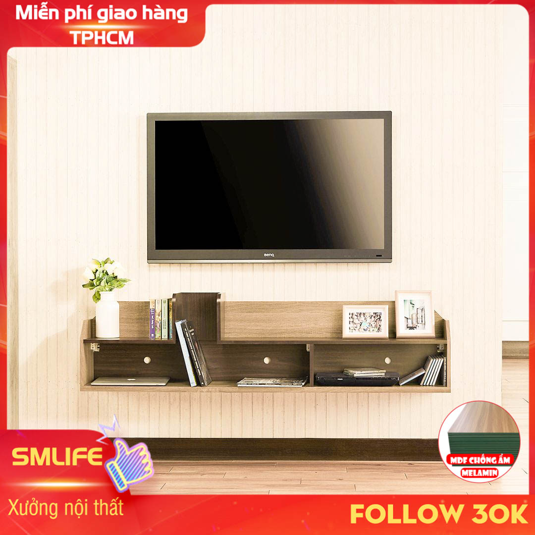 Kệ tivi gỗ hiện đại SMLIFE Takami | Gỗ MDF dày 17mm chống ẩm | D160xR24xC42cm