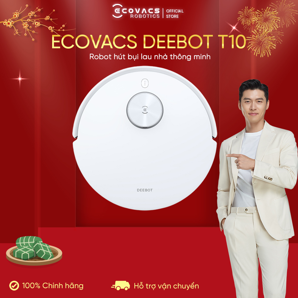 Robot hút bụi lau nhà Ecovacs Deebot T10_Lực hút 3000 Pa _Hàng chính hãng_Bản Quốc tế