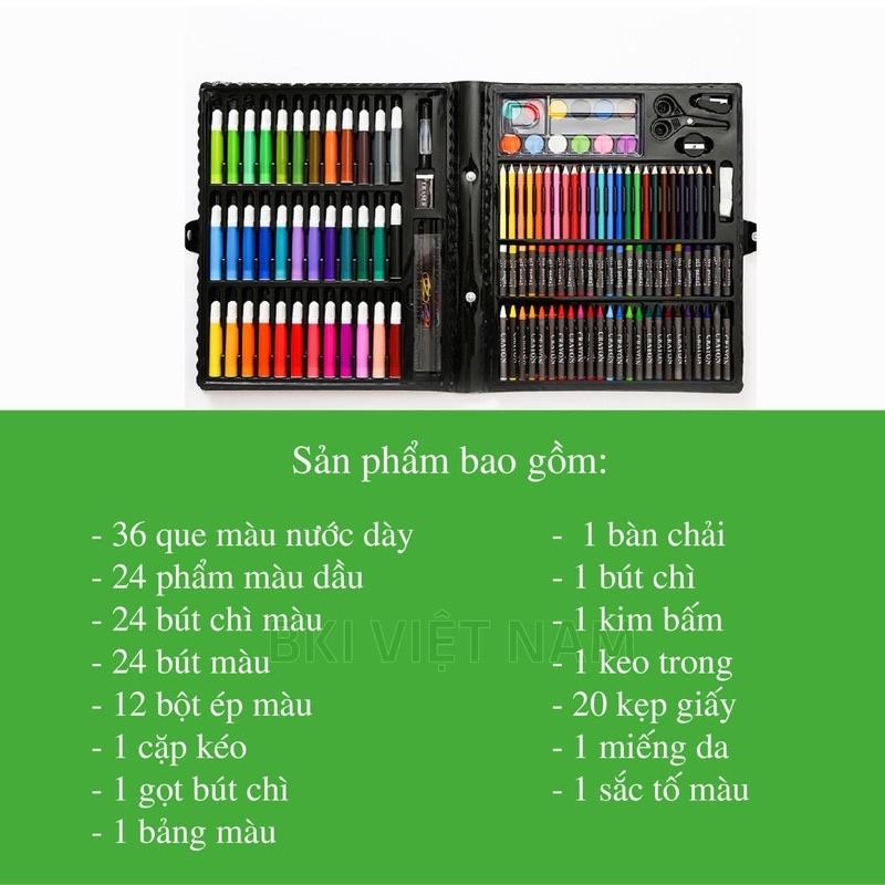 Hộp bút màu 150 chi tiết cho bé vẽ hội hoạ giúp kích thích thị giác