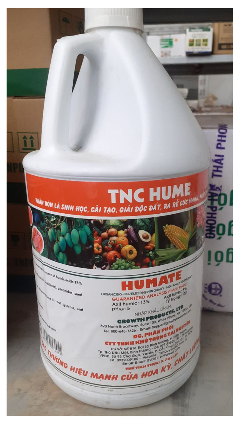 TNC HUME 4 Lít - Phân Bón Lá Sinh Học, Cải Tạo, Giải Độc Đất, Ra Rễ Cực Mạnh, Phát Triển Bền Vững!