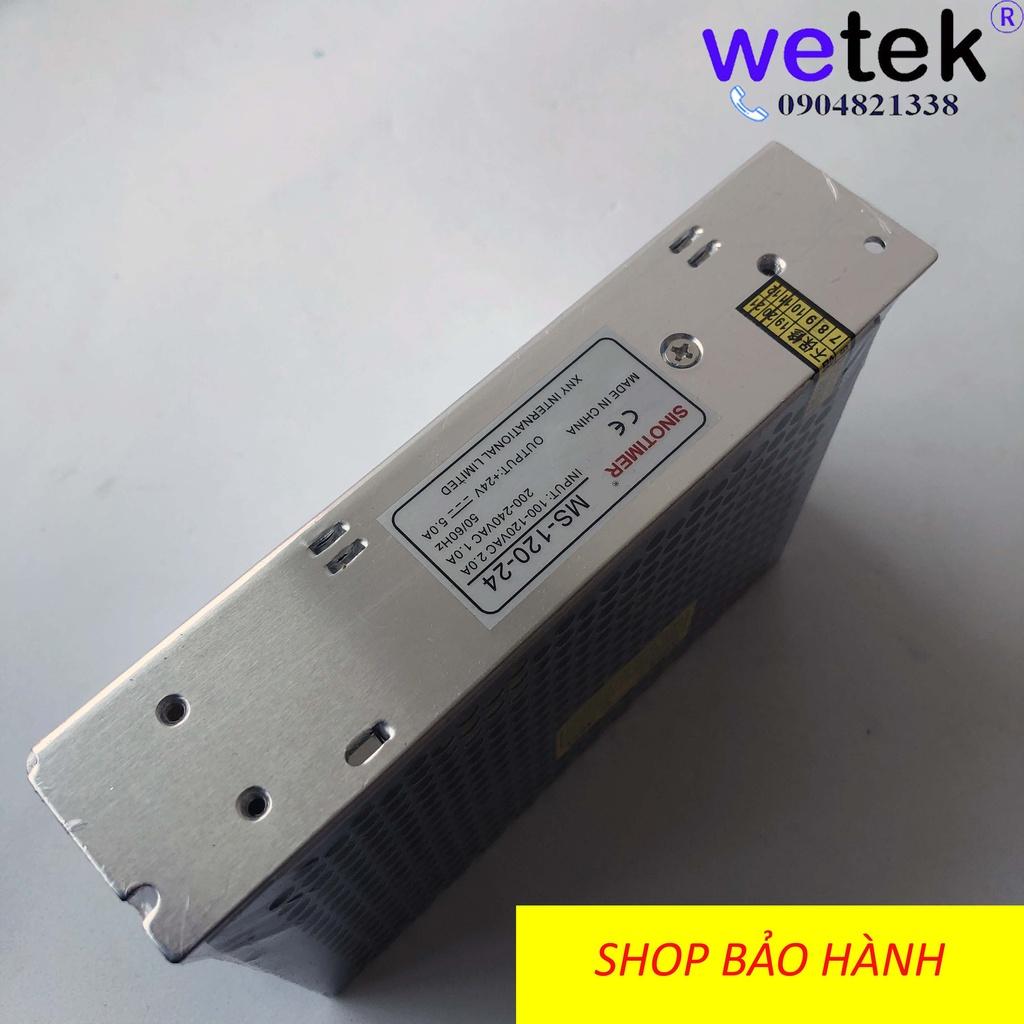 Nguồn xung tổ ong thương hiệu Sinotimer MS-120-24, 120W, 24Vdc, 5.0A SMPS, bảo hành, có CO, CQ đầy đủ