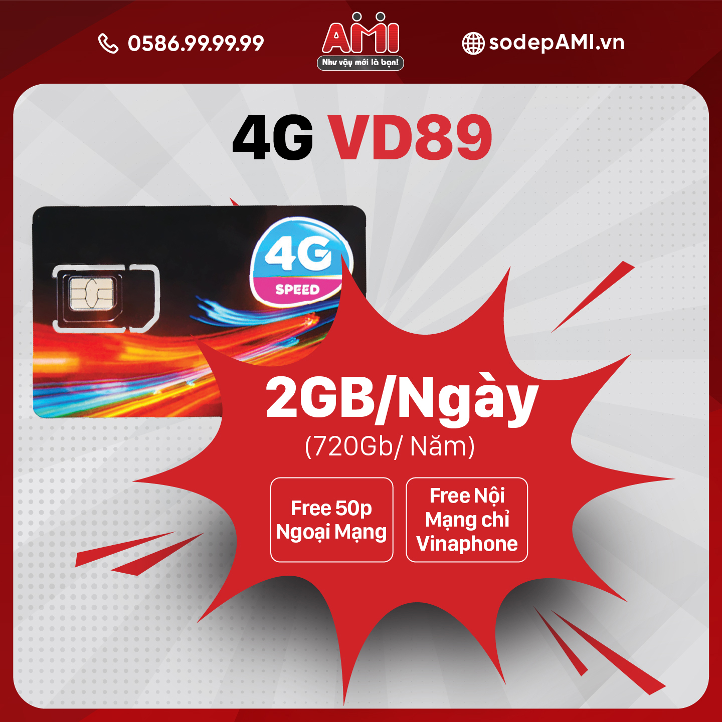 Sim 4G VD89 MIỄN PHÍ 12 Tháng Nghe Gọi, Lướt Web Thả Ga Không Lo Data - Hàng Chính Hãng