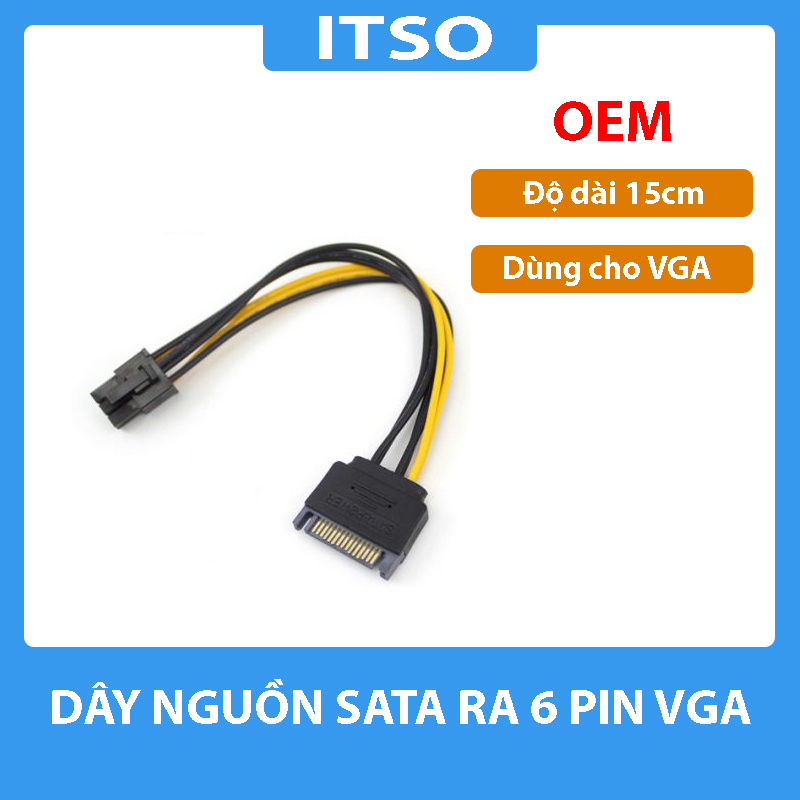 Cáp chuyển đổi nguồn SATA sang IDE 6 Pin