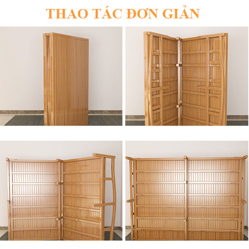 Giường tre tự nhiên cao cấp gấp gọn nhiều kích thước