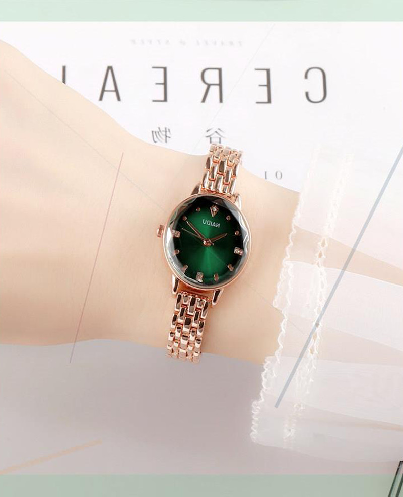 Đồng Hồ Nữ mặt xanh trơn thanh lịch