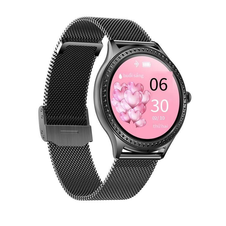 Đảm bảo chất lượng Đồng hồ thông minh AK35 mới dành cho nữ Màn hình độ nét cao 1,32 inch Vòng đeo tay theo dõi nhịp tim nhiệt độ cơ thể theo thời gian thực chu kỳ sinh lý